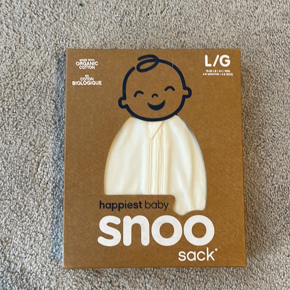 Happiest  Baby Snoo Sack Ivory Size L/G 12-25 lb 4-6 months